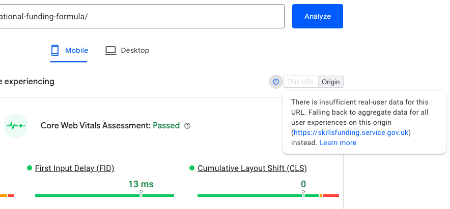 No URL-level data