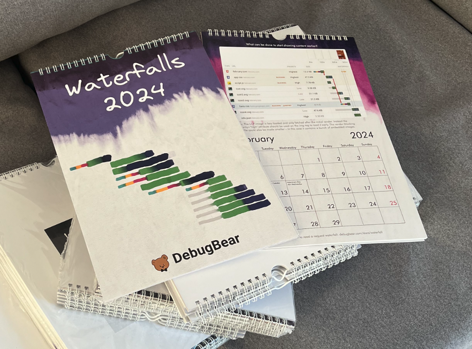 Request waterfall calendars