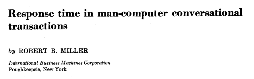 1968 computer response time paper