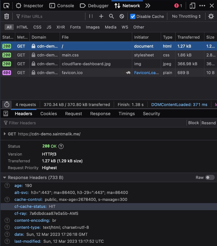 Проверьте, обслуживается ли содержимое веб-сайта через Cloudflare.