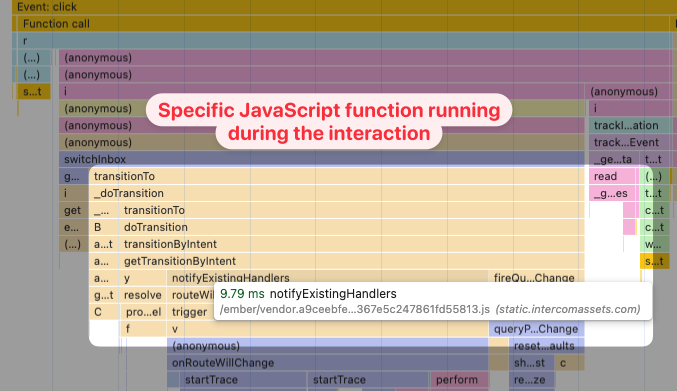 JavaScript function in the DevTools trace