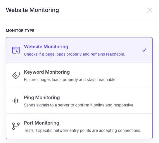Pulsetic monitoring types