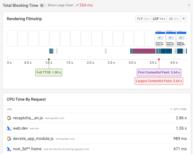 DebugBear lab test script analysis