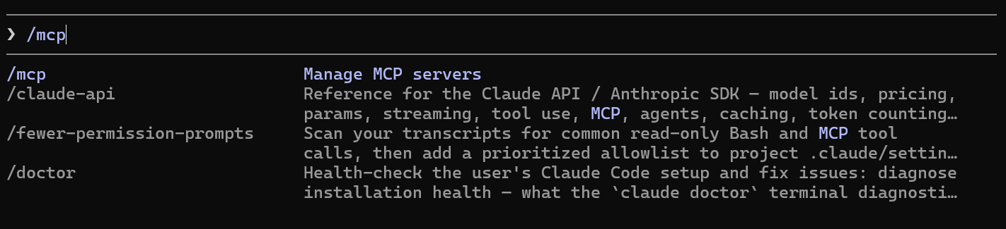 Run MCP command
