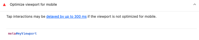 Optimize viewport for mobile audit