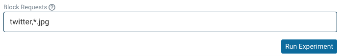 Request blocking in experiments