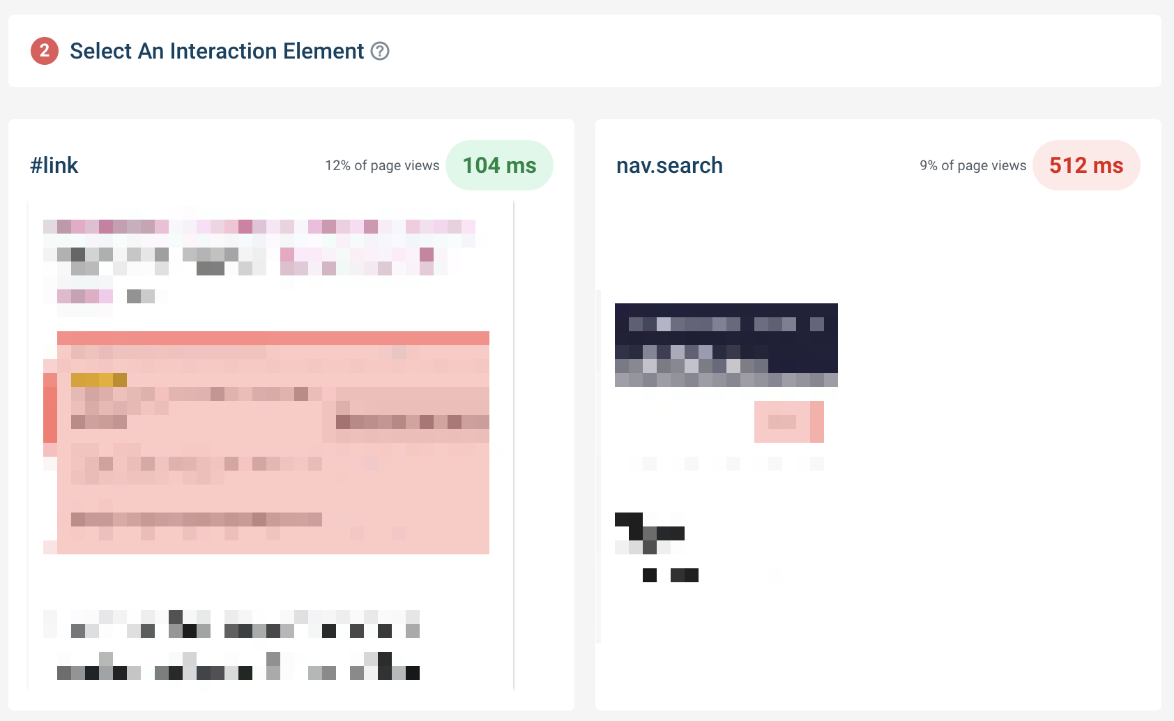 Select An Interaction Element in the Optimize tab