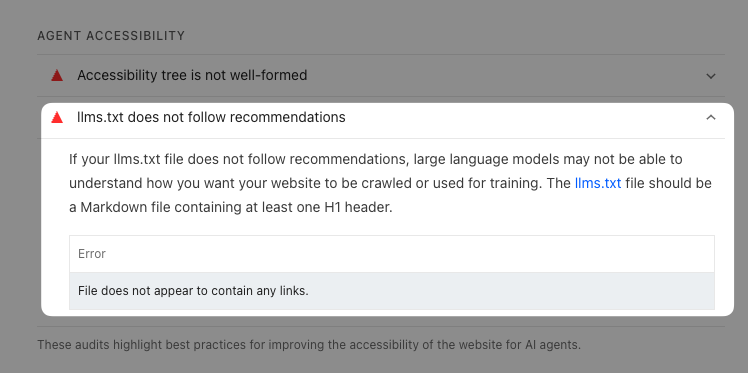File without any links report