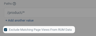 UI to exclude pages from data collection
