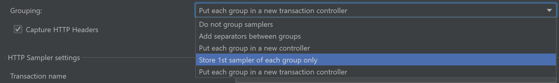 Store first sampler of each group only