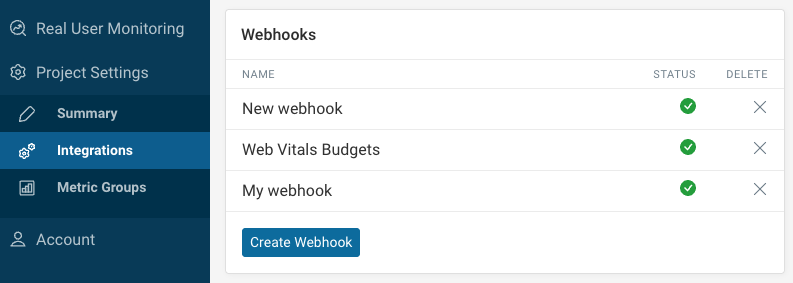 Create DebugBear webhook