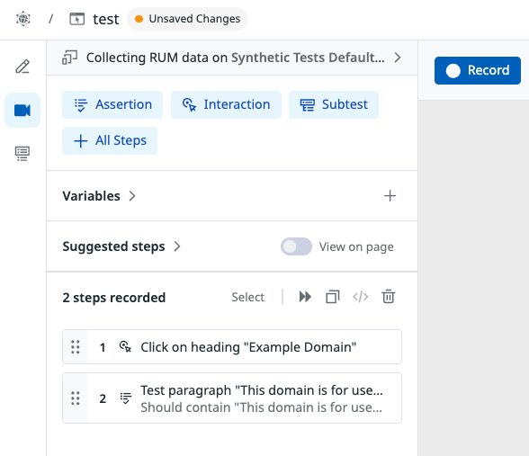 DataDog transaction monitoring setup