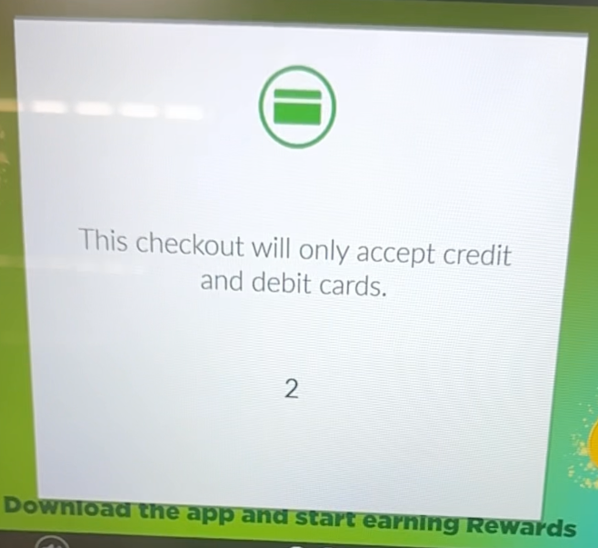 Asda card-only modal
