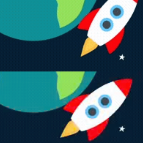 Animated comparison vignette