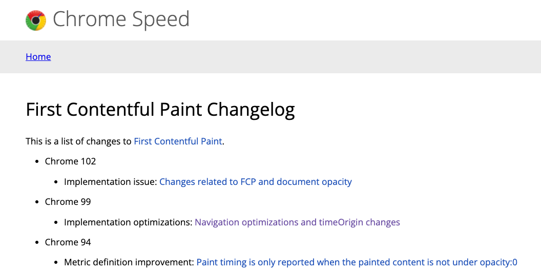 Chrome FCP changelog
