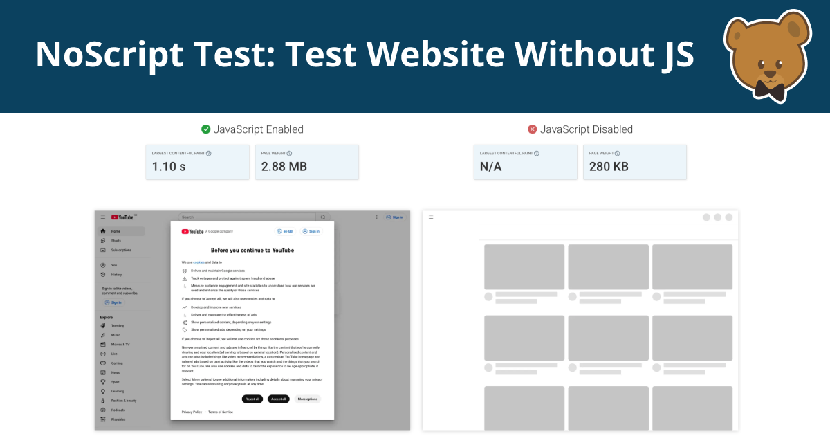 NoScript Test: Check Your Website Without JavaScript