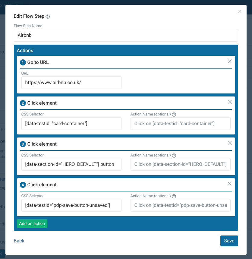 Custom user journey flow