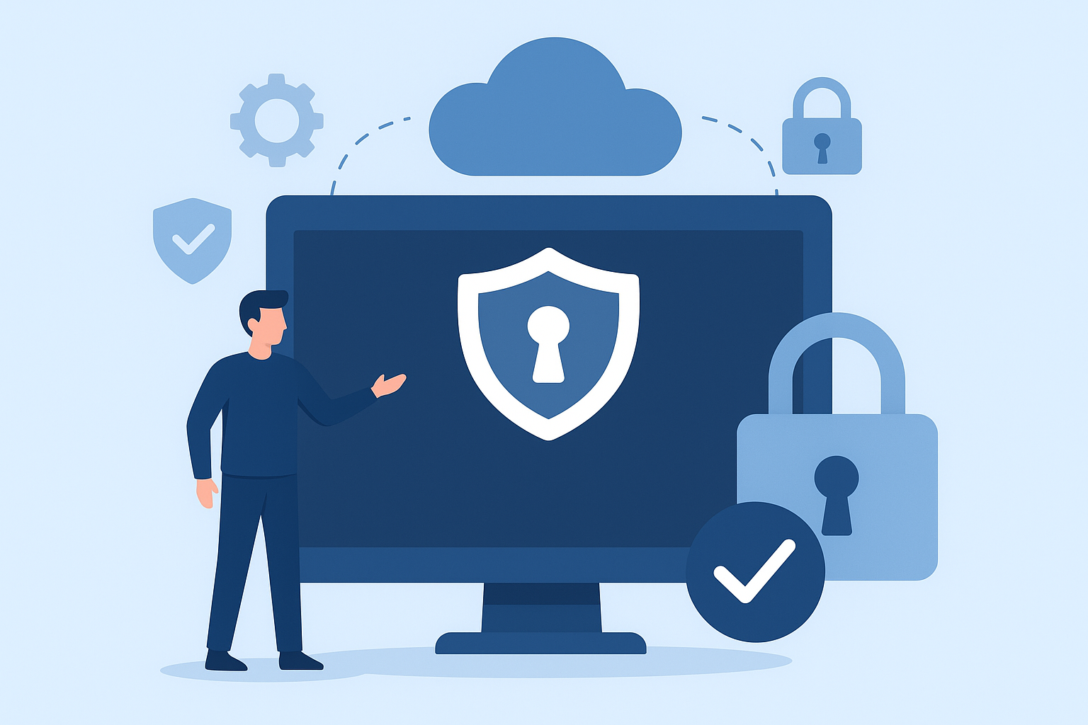 Illustration showing security