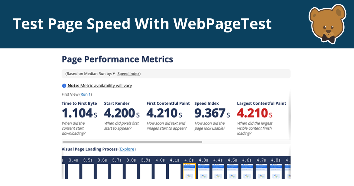 WebPageTest: A Guide To Web Performance Testing | DebugBear