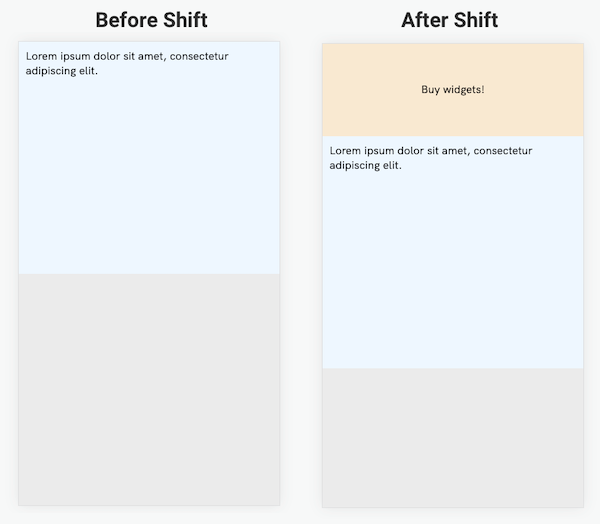 Example layout shift