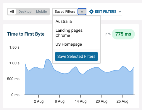 Updating a saved filter
