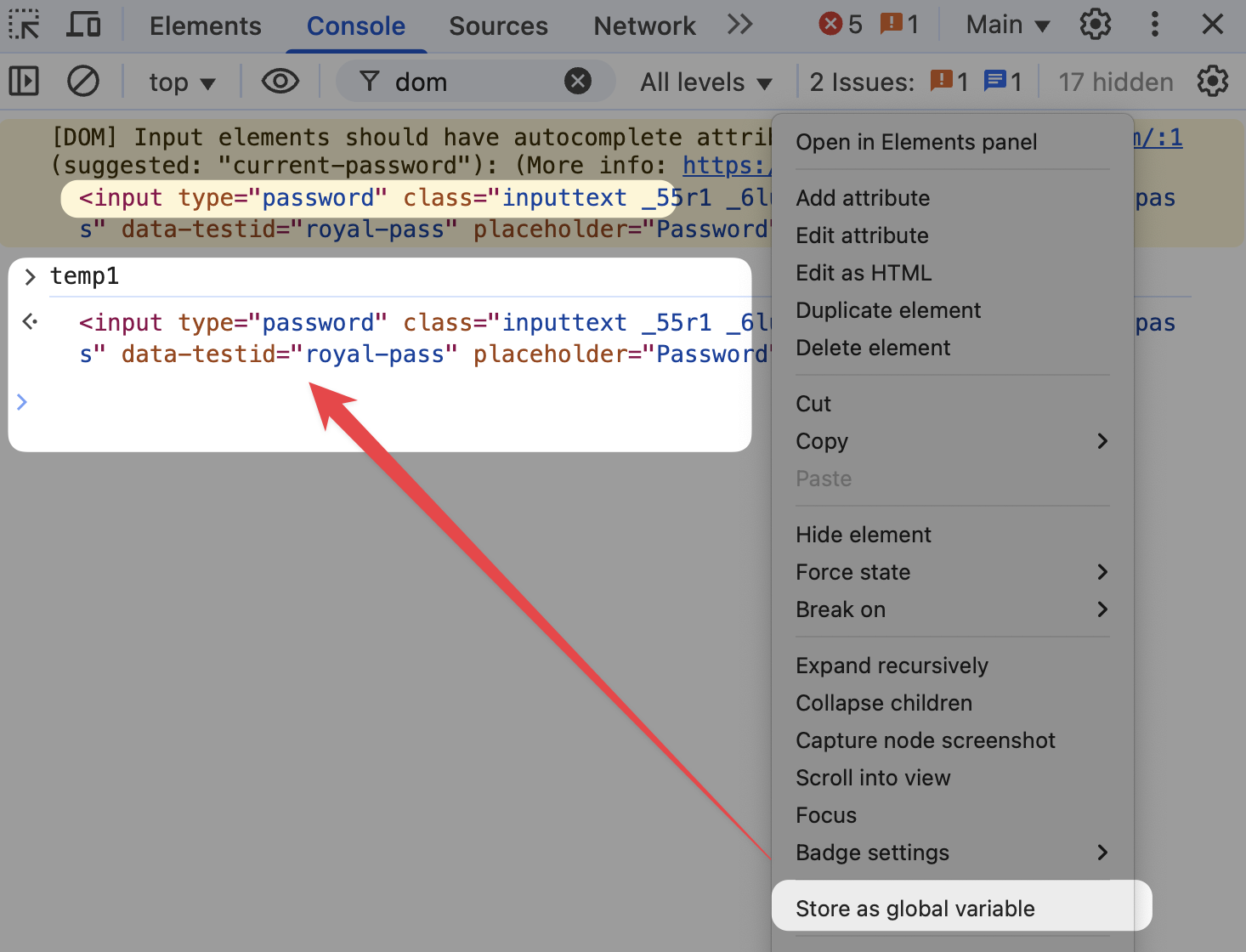 Store as global variable