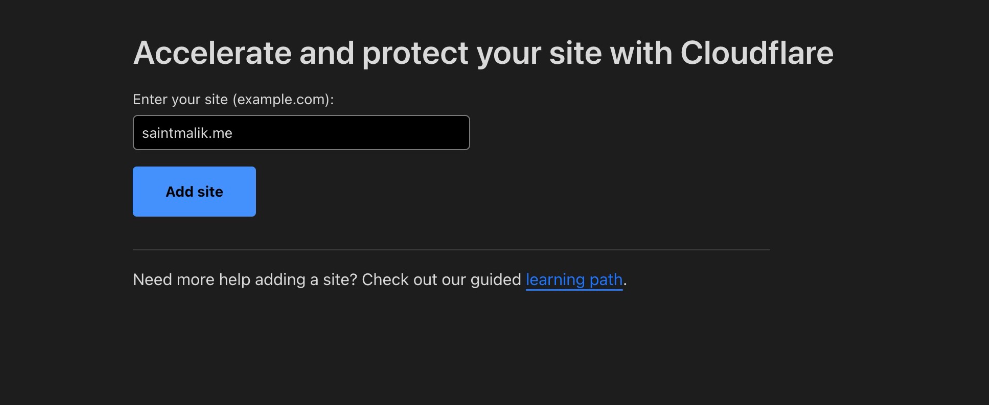 Add your website to Cloudflare