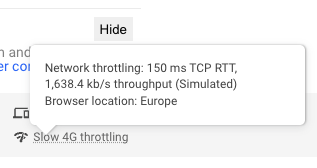 Lighthouse throttling setting