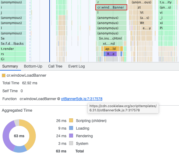 Third party code in DevTools recording