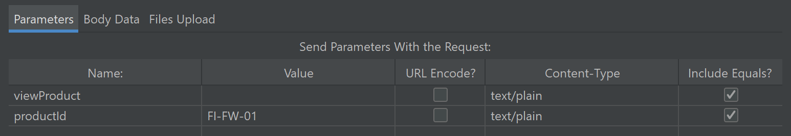 Jmeter parameters