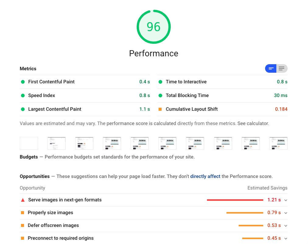 Website performance recommendations to make your website faster