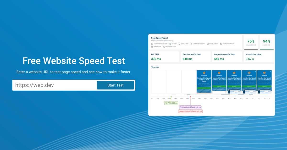 Free Website Speed Test | DebugBear
